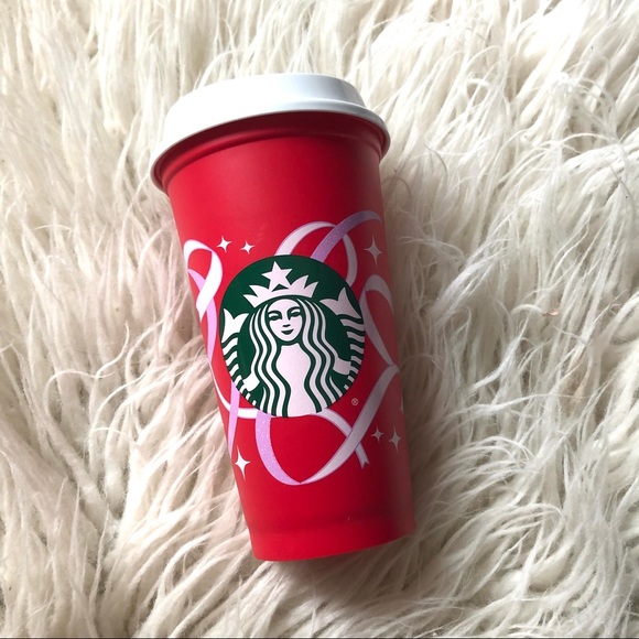 Starbucks Other - Starbucks Holiday 50th Anniversary Pink Ribbon Reusable Coffee Cup